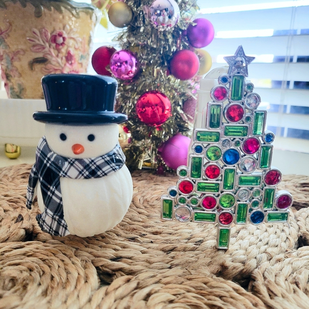 Wallflower Plug-ins Snowman and Jewel Christmas Tree Decor Set